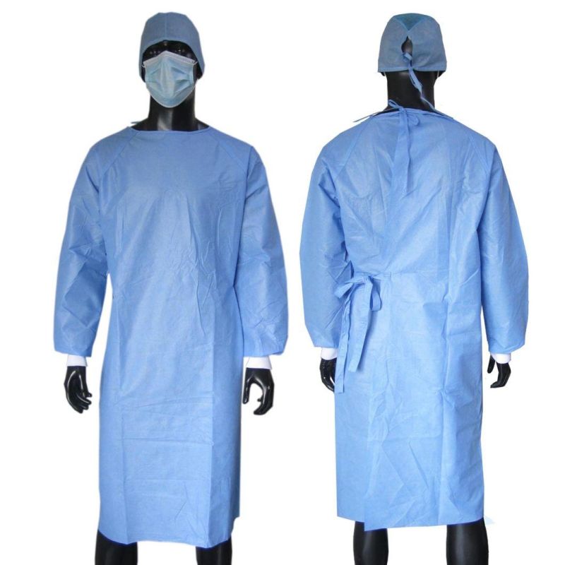 SMMS Standard Surgical Gown with Knitted Cuff, Surgical Operation Gowns