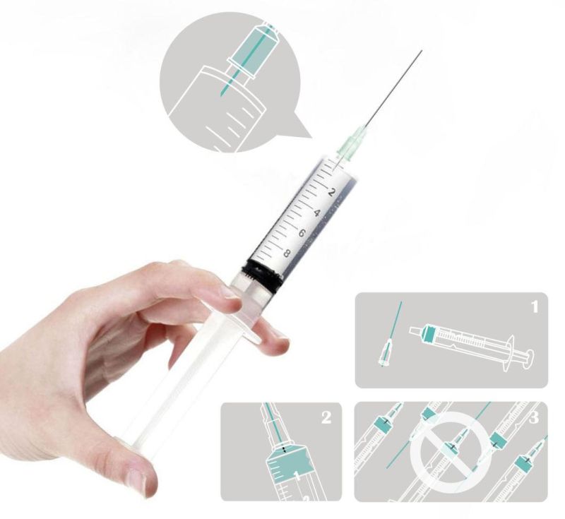 Ce/FDA Approved Auto Disable Syringe for Hypodermic Injection, 1ml, 5ml, 10ml
