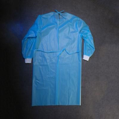 Wholesale Cheap Yellow Non Sterile Breathable Non Woven Medical PE SMS Disposable Isolation Gown for Hospital