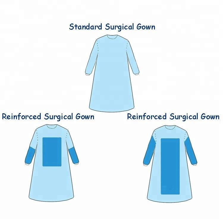 Breathable Poly Reinforced Surgical Gown with Towel X-Large AAMI Level 3 Sterile Blue