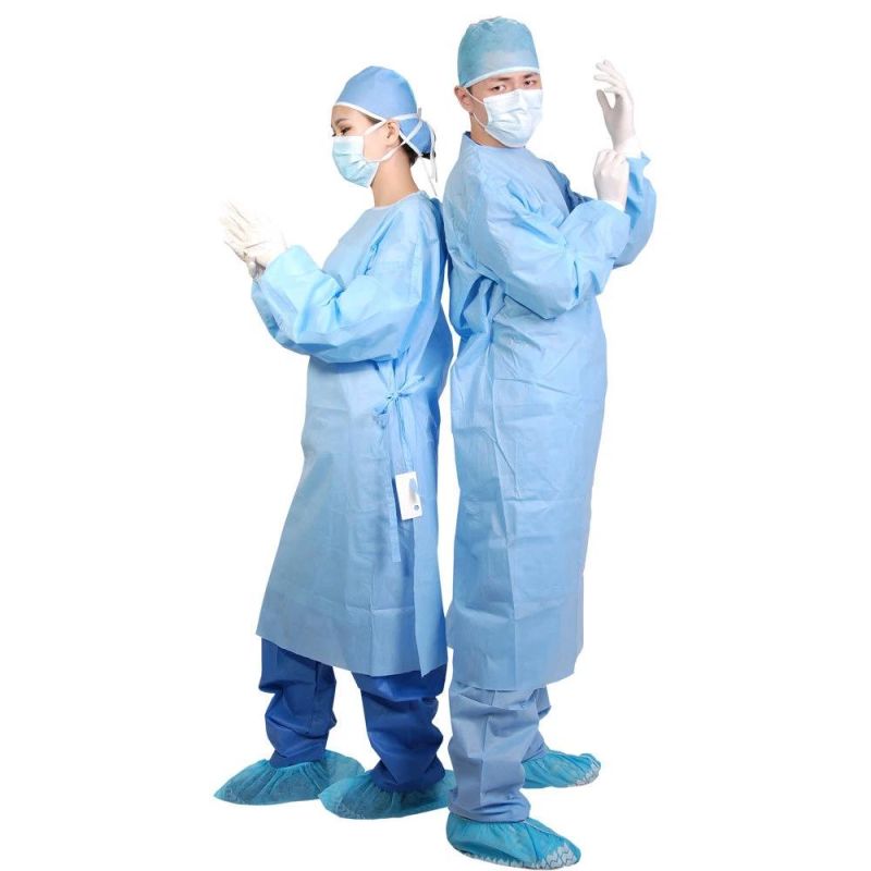 Disposable Water Repellent SMS Surgical Gown Operation Uniform Medical Use