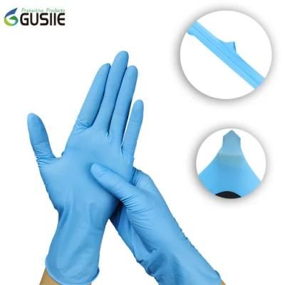 Blue Protective Powder Free Disposable Civil Nitrile Gloves