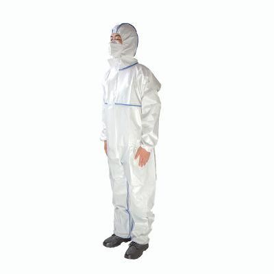 Factory Wholesale CE Type5b/6b En14126 Work Uniform Disposable Coverall Waterproof Breathable Hazmat Suit