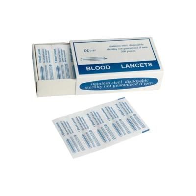 Disposable Medical Safety Sterile Plastic Stainless Steel Blood Lancet