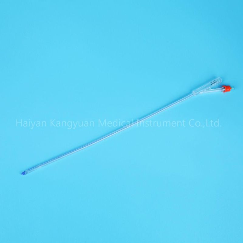 Silicone Urinary Catheter with Unibal Integrated Flat Balloon Round Tip, Tiemann Tip, Open Tip Uretheral or Suprapubic Use China Factory Integral Balloon 2 Way