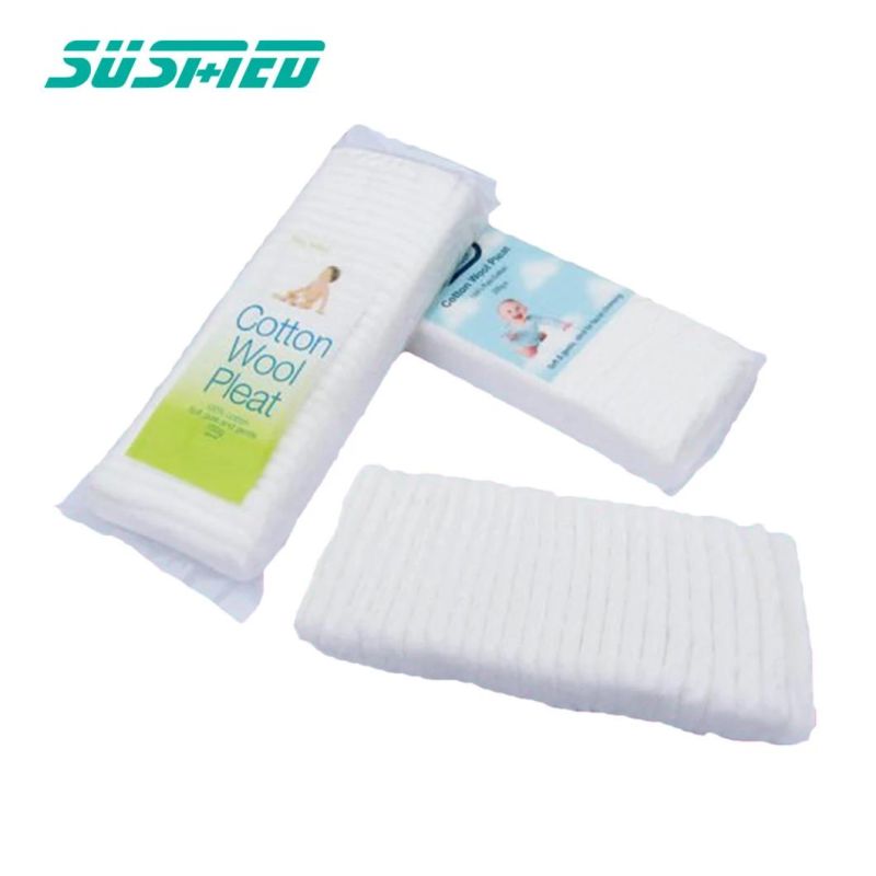 Medical Absorbent Zigzag Cotton Wool Pad 25g, 50g, 60g