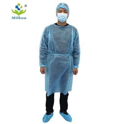 Green Surgical Gown Disposable Surgical Gown with Elastic Cuff