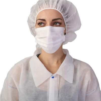 High Quality Custom Fitted Cap with Logo Disposable Round Cap Nonwoven Hair Nets Cap Nurses Bouffant Medical Caps Manufacturer Supplier