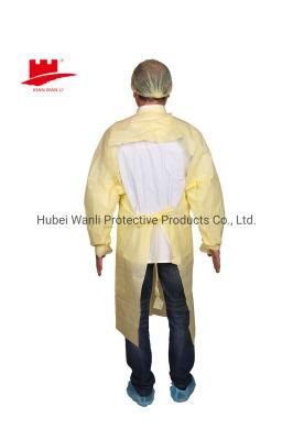 Disposable AAMI Level 2 Over-The-Head Yellow SMS Isolation Gown