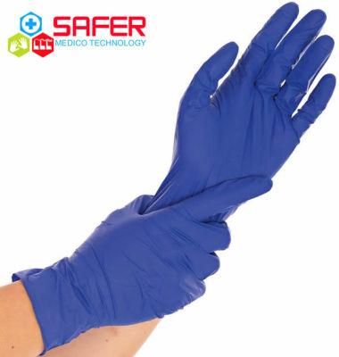 Wholesale Cobalt Blue Powder Free Non-Medical Nitrile Gloves with High Quality