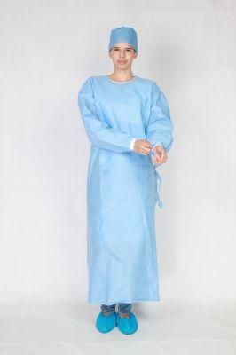 Disposable SMS Non Woven Isolation Gown Level 3 Knit Cuff Protection Clothing