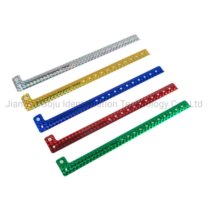Goju Gj-8070 One-off Use L Shape Plastic Disposable Wristbands for Events