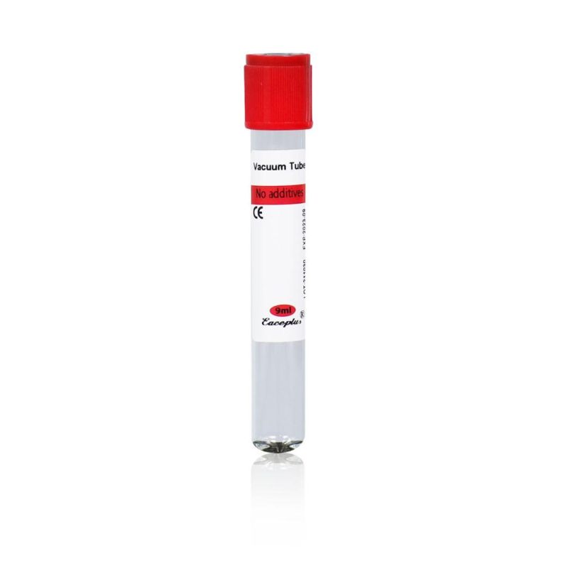 Siny Manufacturer Medical Supply Serum Red Cap 2-10ml Disposable Vacuum Blood Collection Tube with ISO CE