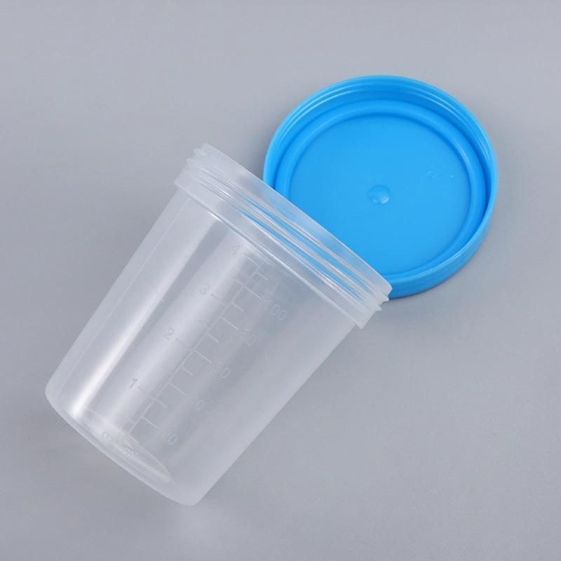 Promotional Blue Cup Specimen Disposable Collection Portable Urine Container