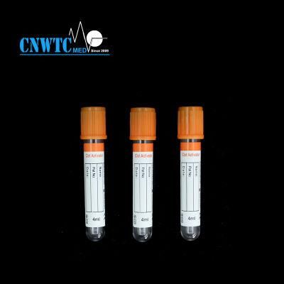 Plastic Red Orange Top Glass PRO-Coagulation Vacuum Blood Collection Tube with Clot Activator