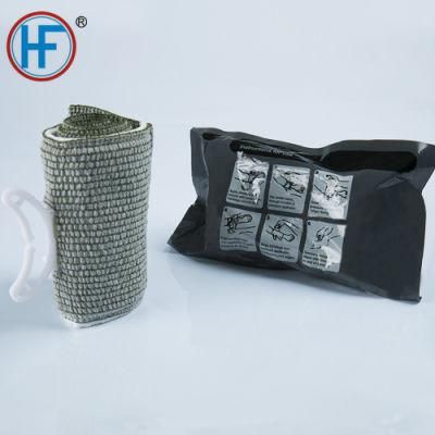 Mdr CE Approved Disposable Green Military Emergency Bandage for Rraumatic Hemorrhagic Injury
