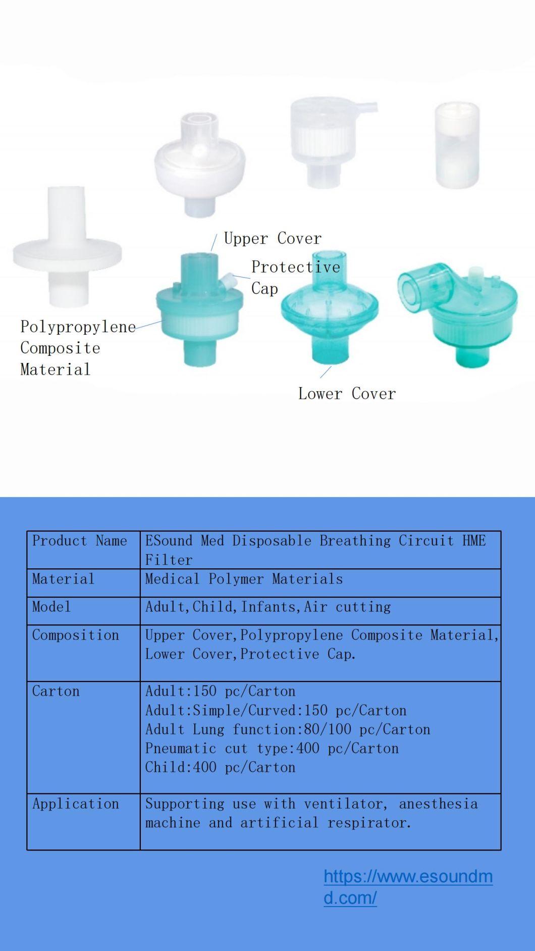 Medical Disposable Breathing Circuit Hme Filter