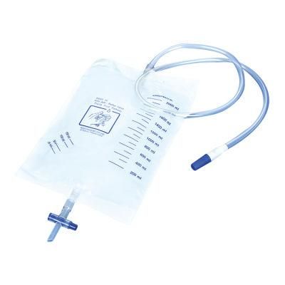 Medical Urine Collection Drainage Bag Urine Bag with T Valve