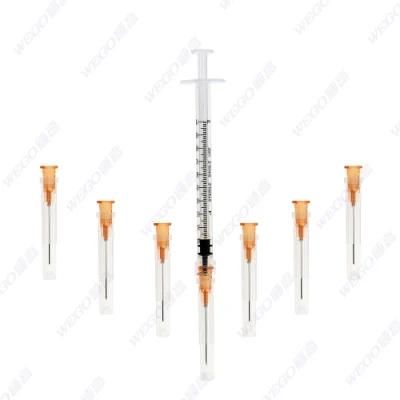 Disposable Medical 1ml Luer Lock Vaccine Syringe