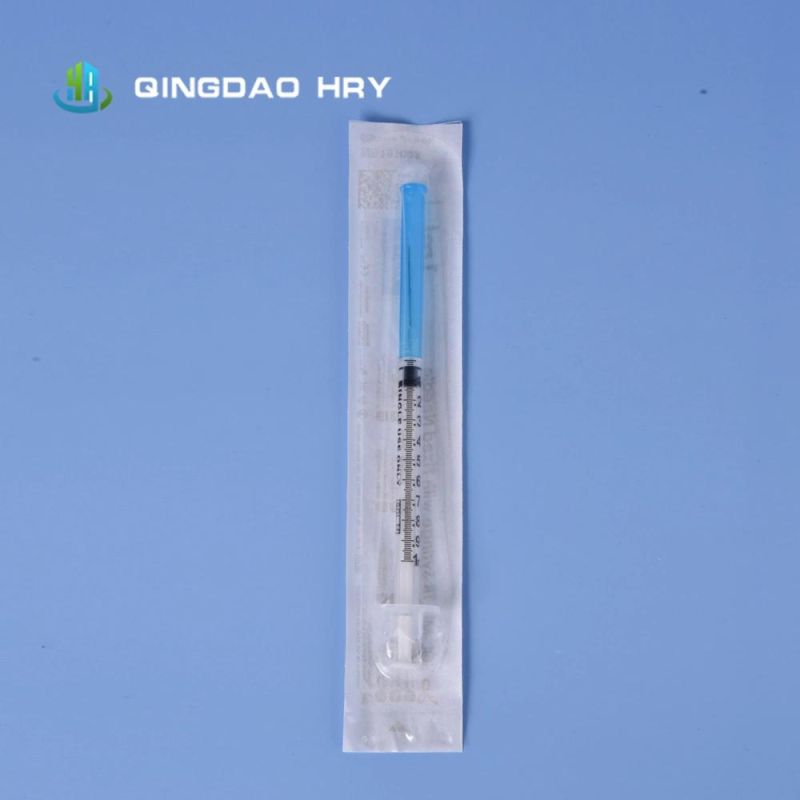 Manufacture of 1 Ml Disposable Vaccine Syringe with Needle Eo Sterile CE&ISO