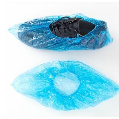 100PCS/Set Thicken Disposable PE Shoe Covers with Elastic Rubber