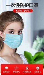 Disposable Consumables 3ply Medical Surgical Nonwoven Sterile Face Mask