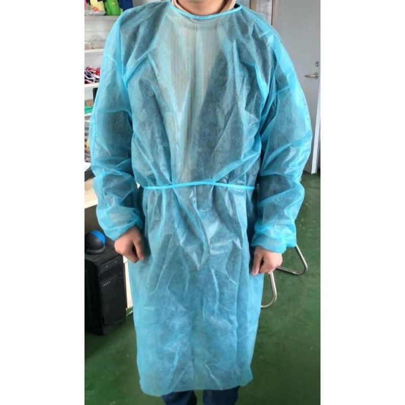 Surgical Gown SMS Doctor′s Surgical Gown Isolement Blouse Chirurgicale Disposable Patient Medical Doctor Gown Sterile