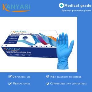 Disposable Blue Nitrile Gloves Latex Free &amp; Powder Free - Box of 100 Glove