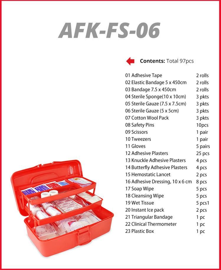 China Portable First Aid Kit in First-Aid Devices for Car, Camping, Home