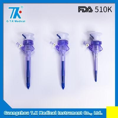 FDA 510K Cleared Surgical Instruments Bladed Tip Trocar for Laparoscopic Cholecystectom