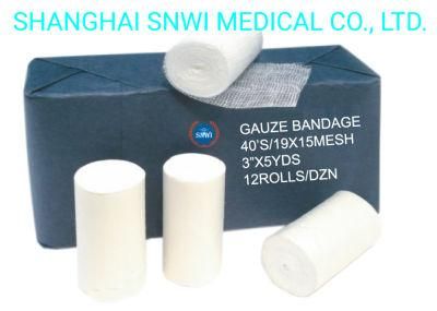 100% Cotton Fabric Wound Dressing Absorbent Gauze Bandage Used in Hospital