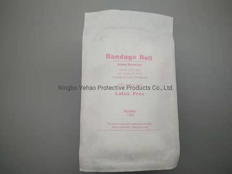 Sterile Medical Latex Free 100% Cotton Roll Gauze Bandage