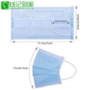 Wholesale 3-Ply Disposable Protective Medical Surgical Non Woven Safety Face Mask in Stock
