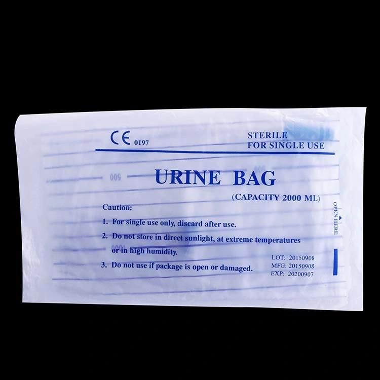 Economy Disposable Urine Collection Bag Urinary Drainage Bag with T Valve