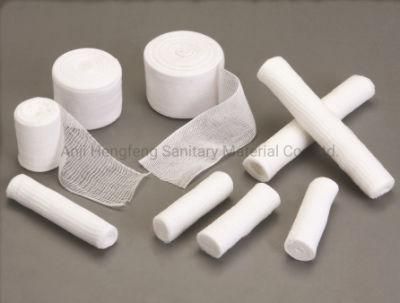 Medical 100% Cotton Gauze Bandage with Woven Sides 5cmx5m