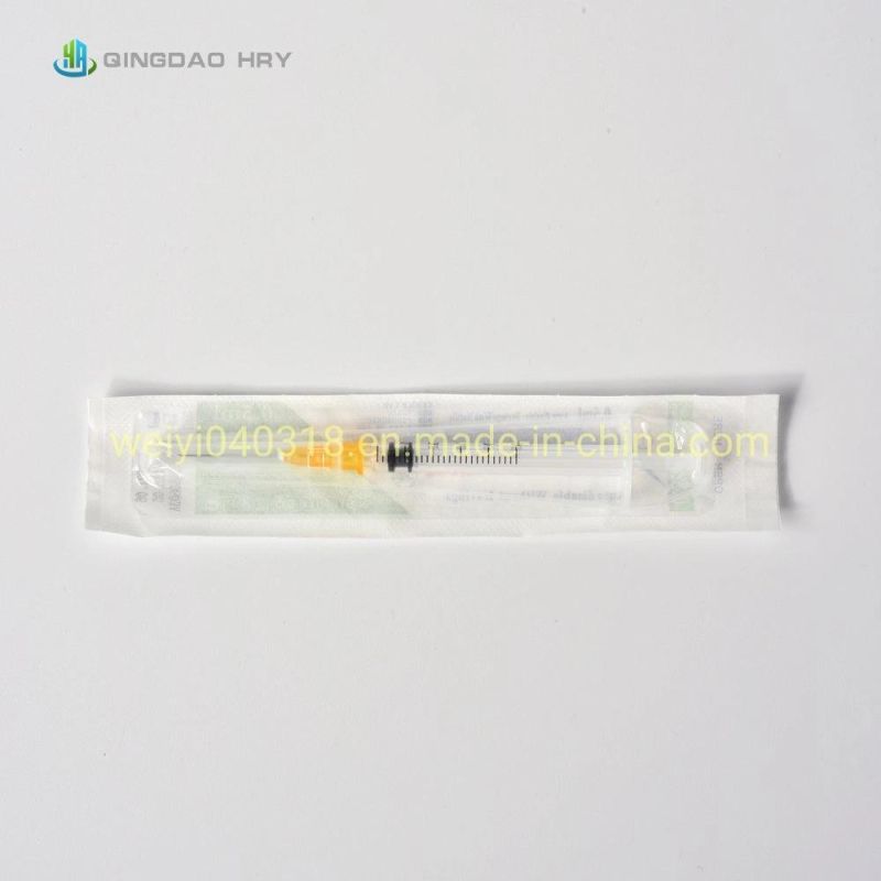 Factory Wholesale Disposable 0.5-20ml Medical Injection Luer Lock Slip Auto-Disable Syringes with CE&ISO&FDA