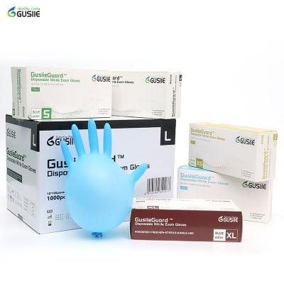 Gusiieguadr Medical Nitrile Gloves Examination Gloves Large Black Nitrile Gloves
