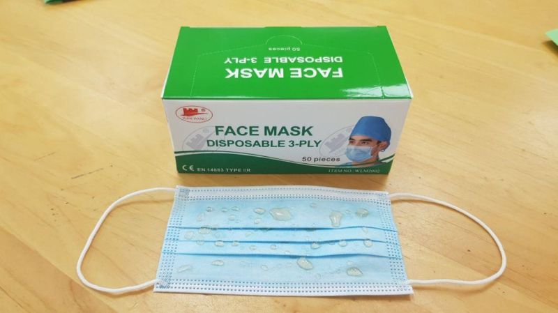 Disposable Elastic Ear Loop 3 Ply Non Woven Medical Consumable White Face Mask