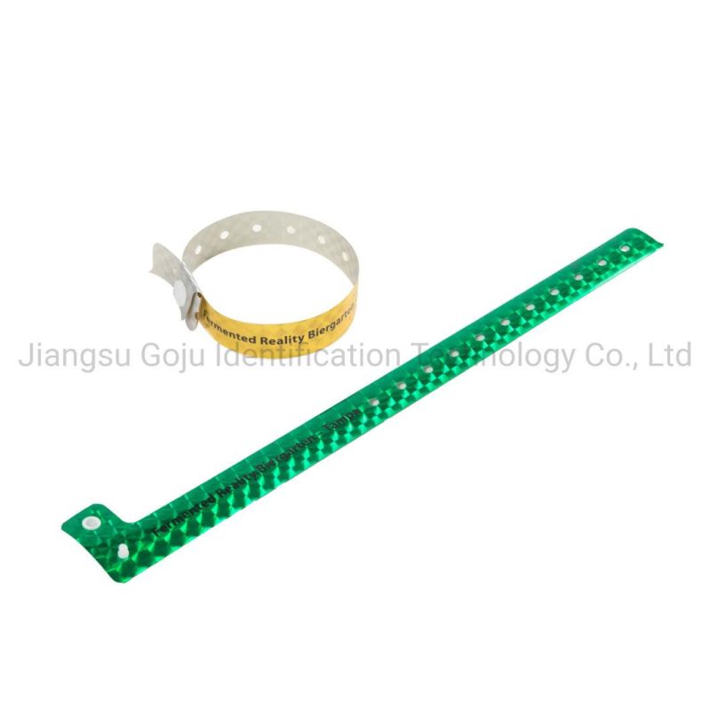 Goju Gj-8070 One-off Use L Shape Plastic Disposable Wristbands for Events