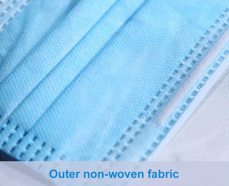 Disposable 3-Ply Protective Sheet Soft Comfortable Filter Safety Face Mask for Dust with Ce