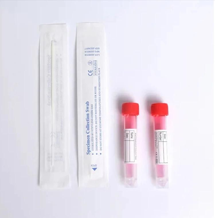 Vtm Swab Solution Tube Media Nylon Swab Stick Sample Transport Medium Kit