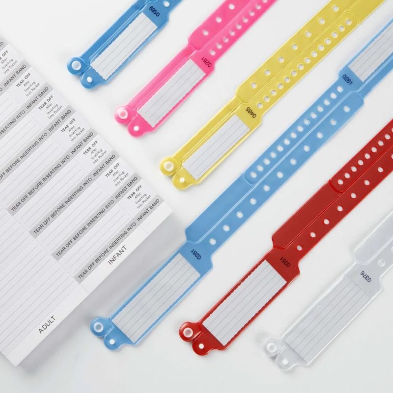 Disposable Hospital Insert Card Waterproof ID Bracelet for Mother and Baby