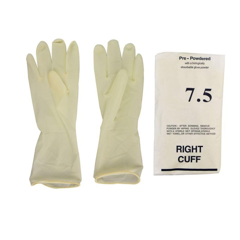 High Quality Medical Latex White Surgical Gloves