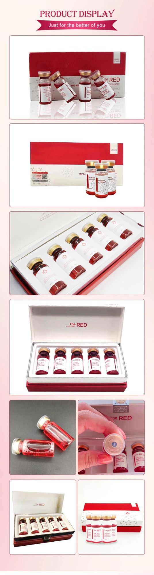 High Quality Weight Loss Liquid Fat Dissolving Injection Ingredient Red Ampoule Solution