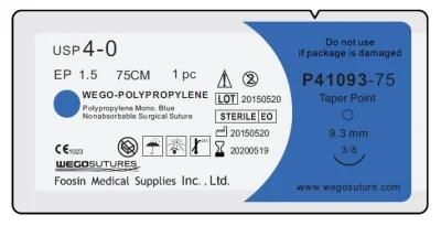 Good Quality Polypropylene Surgical Sutures in Blue Color