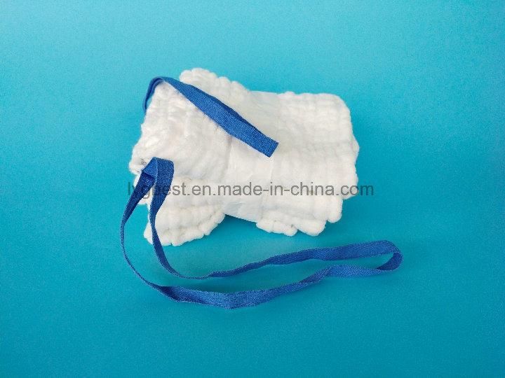 Medical Consumables 100%Raw Cotton Lap Sponge for Wound Care