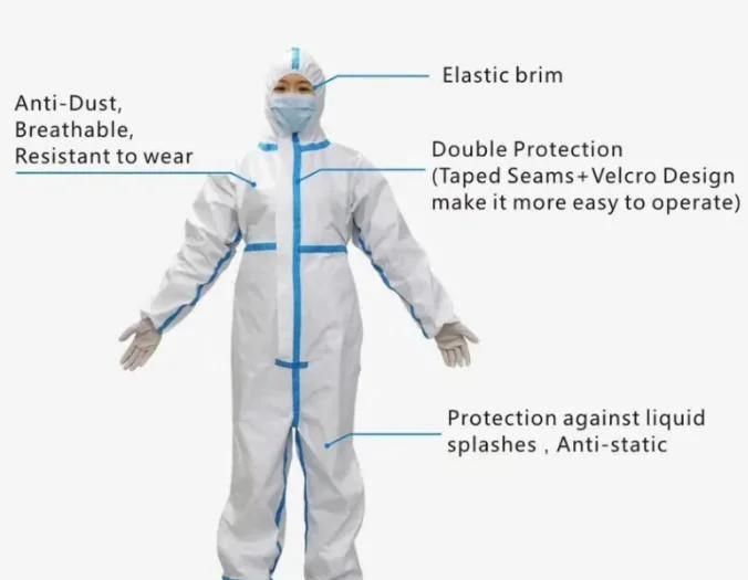 Hospital Medical Isolation Coverall Protective Colthing by China Factory