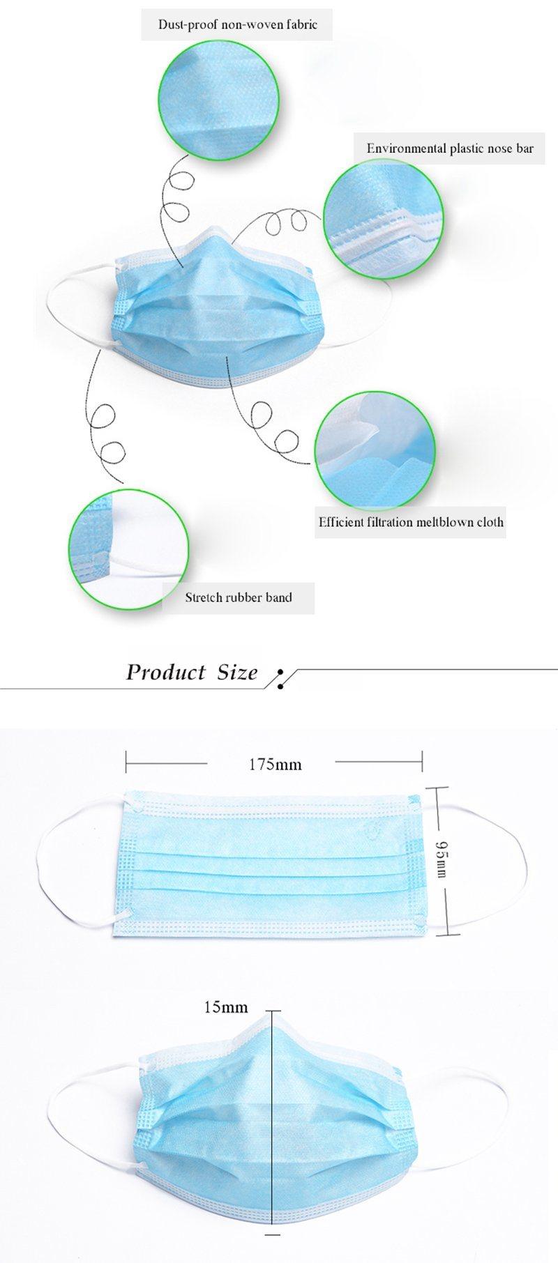 3ply Disposable Medical Face Mask Large in Stock