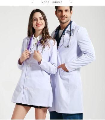 High End Wholesale Hospital Lab Doctor Coats Jacket Uniform for Male Female Doctors White Coat