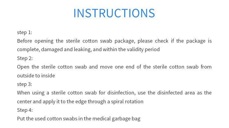 Promotional Cotton Single Head Sterile Medical Disposable Bud